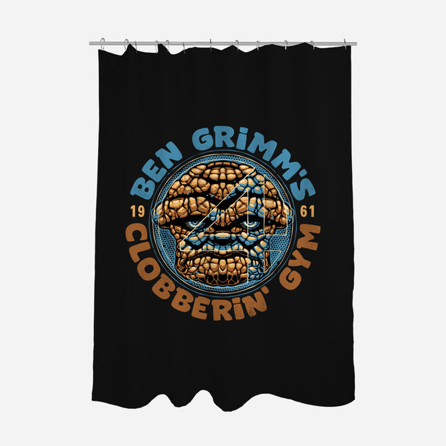 Clobberin Gym-None-Polyester-Shower Curtain-glitchygorilla