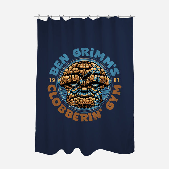 Clobberin Gym-None-Polyester-Shower Curtain-glitchygorilla