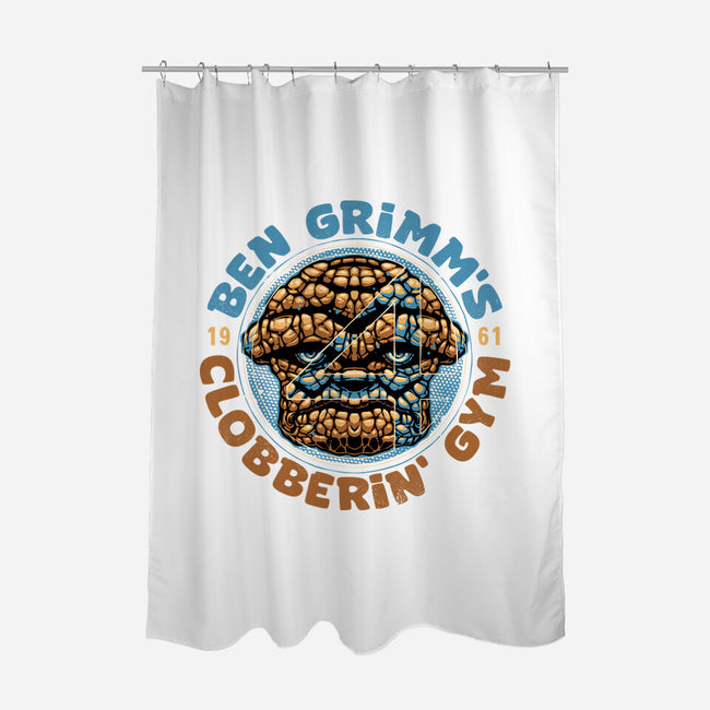 Clobberin Gym-None-Polyester-Shower Curtain-glitchygorilla