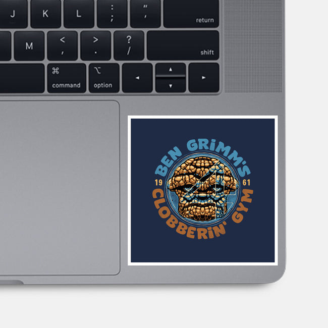 Clobberin Gym-None-Glossy-Sticker-glitchygorilla