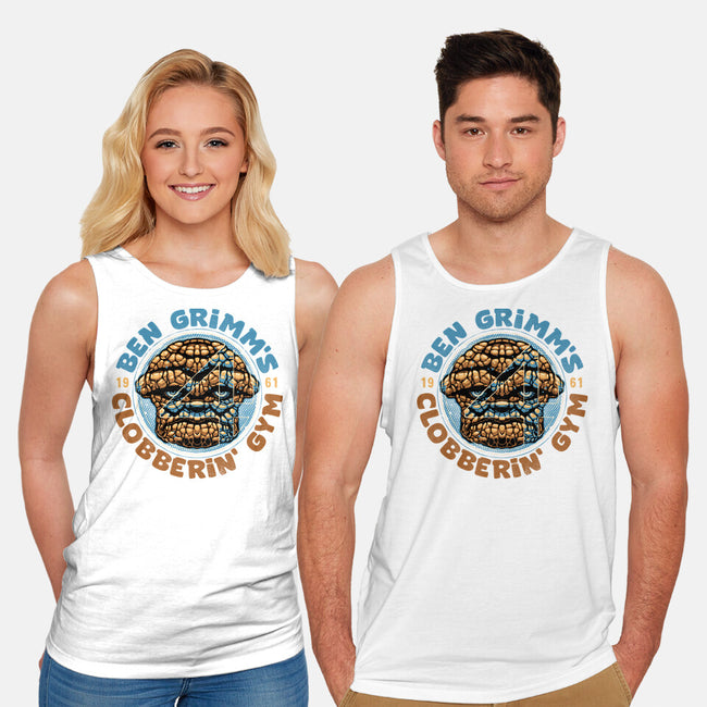 Clobberin Gym-Unisex-Basic-Tank-glitchygorilla