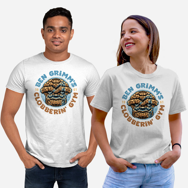 Clobberin Gym-Unisex-Basic-Tee-glitchygorilla