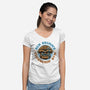 Clobberin Gym-Womens-V-Neck-Tee-glitchygorilla