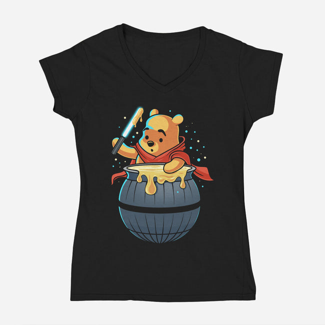 Hunny Star-Womens-V-Neck-Tee-erion_designs