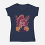 Pirate’s Treasure-Womens-V-Neck-Tee-rmatix