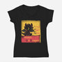 Dresser Un Dragon-Womens-V-Neck-Tee-turborat14