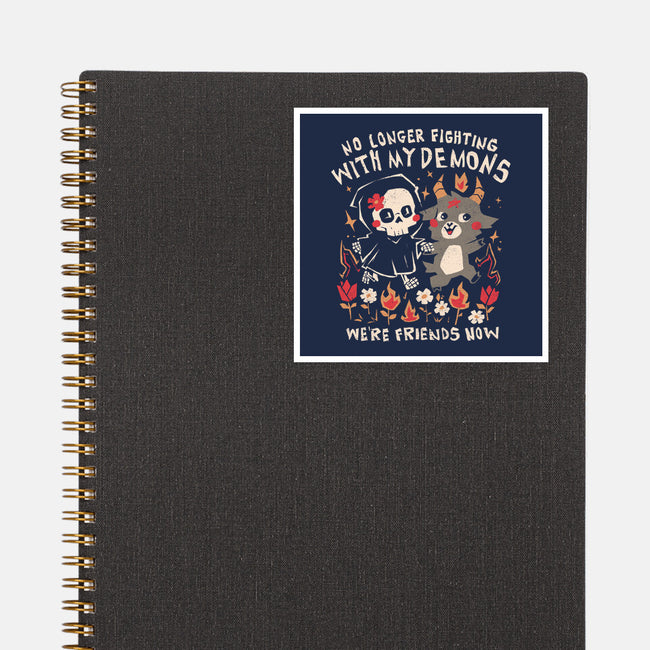 Friends With My Demons-None-Glossy-Sticker-eduely