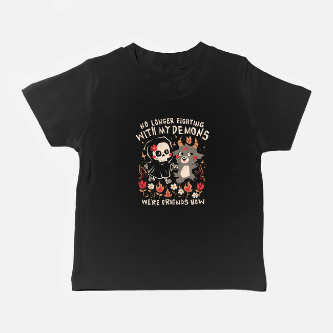 Friends With My Demons-Baby-Basic-Tee-eduely