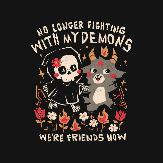 Friends With My Demons-Womens-Basic-Tee-eduely