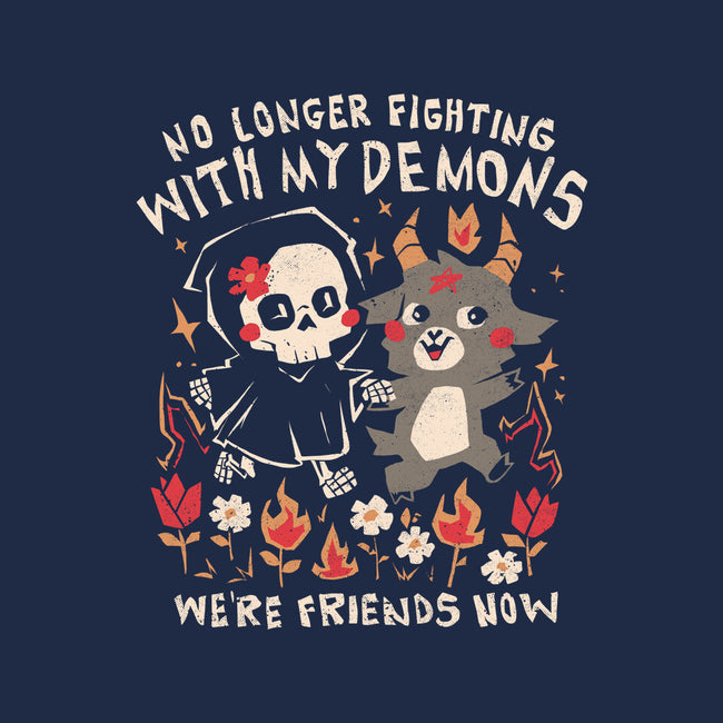 Friends With My Demons-Womens-Basic-Tee-eduely