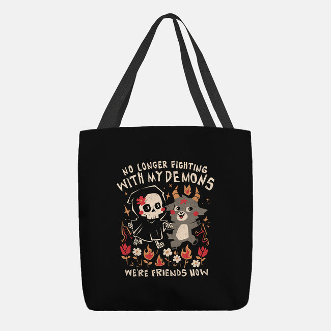 Friends With My Demons-None-Basic Tote-Bag-eduely