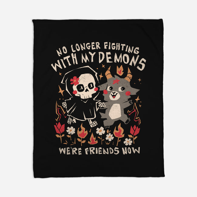 Friends With My Demons-None-Fleece-Blanket-eduely