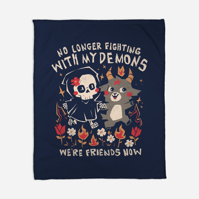 Friends With My Demons-None-Fleece-Blanket-eduely
