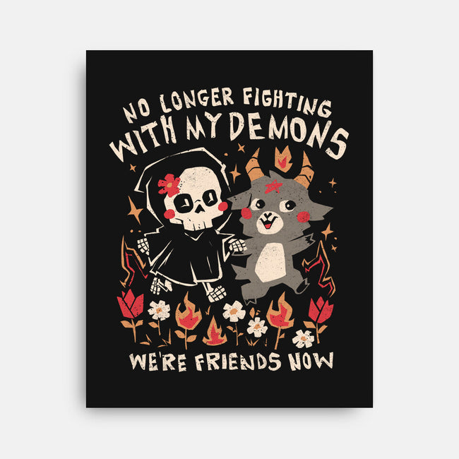 Friends With My Demons-None-Stretched-Canvas-eduely
