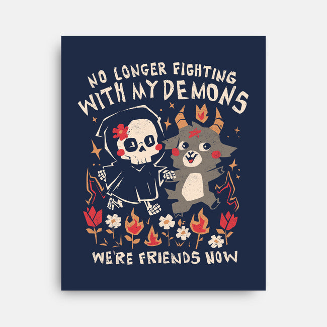 Friends With My Demons-None-Stretched-Canvas-eduely