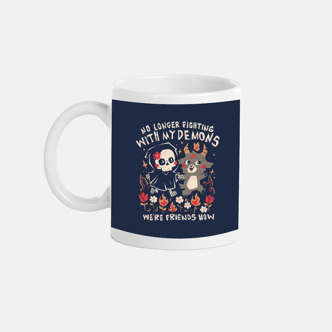 Friends With My Demons-None-Mug-Drinkware-eduely