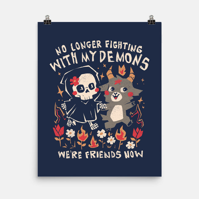 Friends With My Demons-None-Matte-Poster-eduely