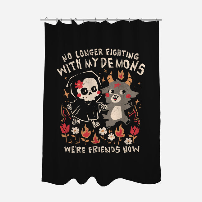 Friends With My Demons-None-Polyester-Shower Curtain-eduely