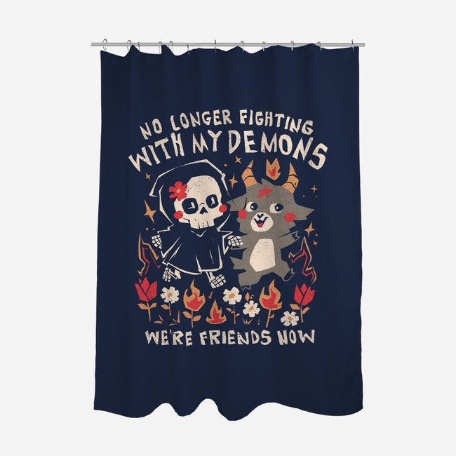 Friends With My Demons-None-Polyester-Shower Curtain-eduely