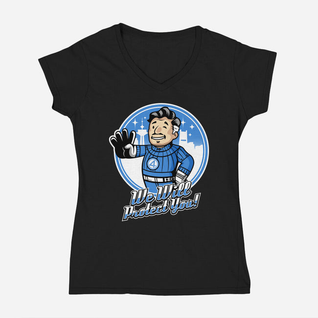 We Will Protect You-Womens-V-Neck-Tee-demonigote