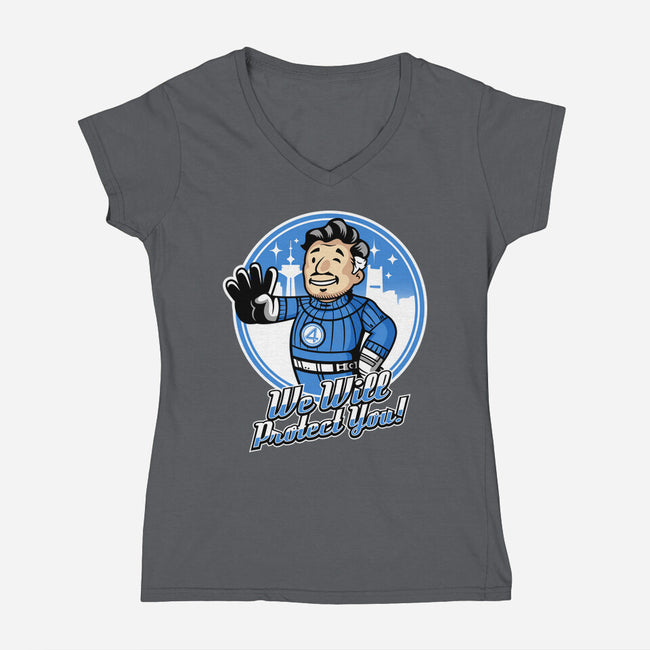 We Will Protect You-Womens-V-Neck-Tee-demonigote