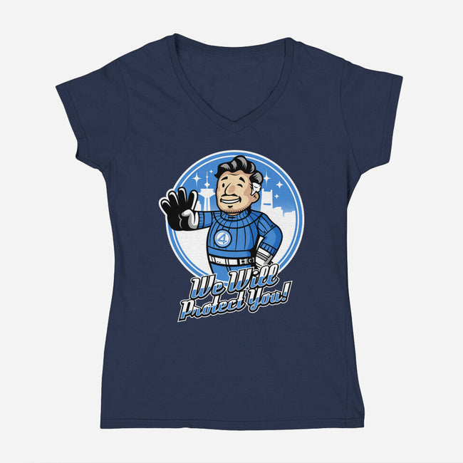 We Will Protect You-Womens-V-Neck-Tee-demonigote
