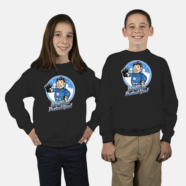 We Will Protect You-Youth-Crew Neck-Sweatshirt-demonigote