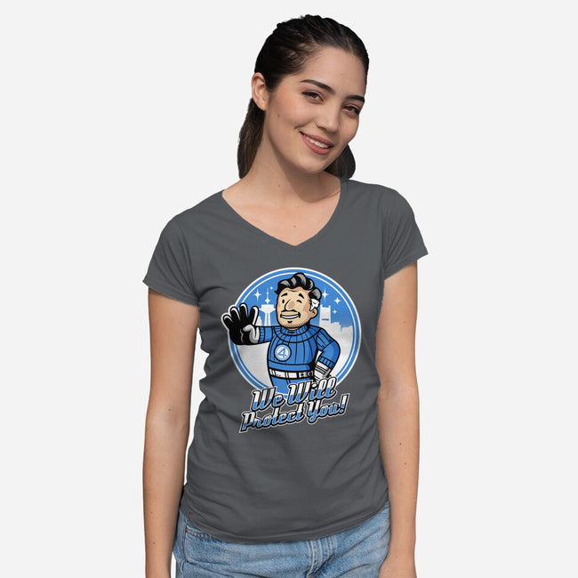 We Will Protect You-Womens-V-Neck-Tee-demonigote