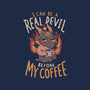 Real Devil Before My Coffee-Mens-Heavyweight-Tee-eduely