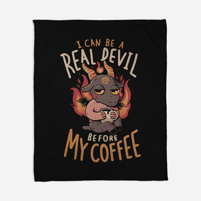 Real Devil Before My Coffee-None-Fleece-Blanket-eduely