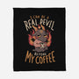 Real Devil Before My Coffee-None-Fleece-Blanket-eduely