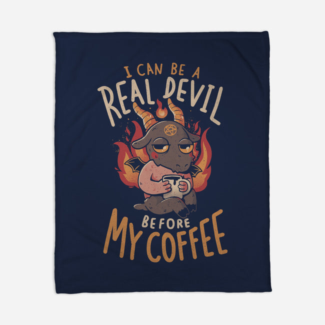 Real Devil Before My Coffee-None-Fleece-Blanket-eduely