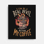 Real Devil Before My Coffee-None-Stretched-Canvas-eduely