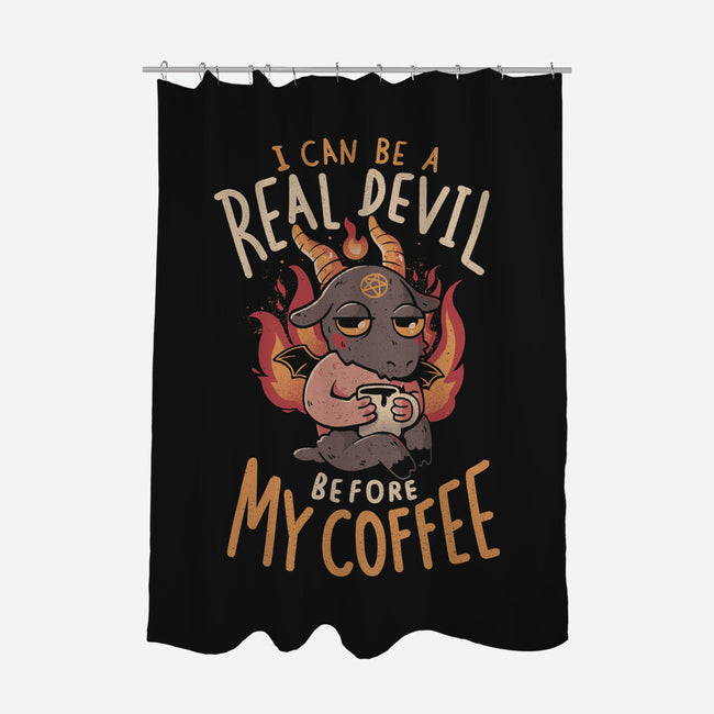 Real Devil Before My Coffee-None-Polyester-Shower Curtain-eduely