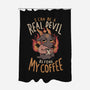 Real Devil Before My Coffee-None-Polyester-Shower Curtain-eduely