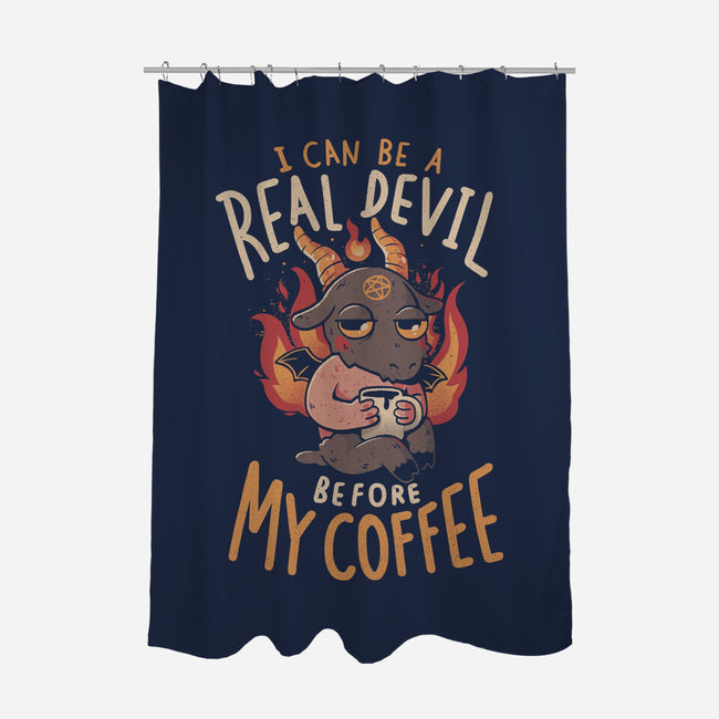 Real Devil Before My Coffee-None-Polyester-Shower Curtain-eduely