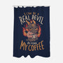 Real Devil Before My Coffee-None-Polyester-Shower Curtain-eduely