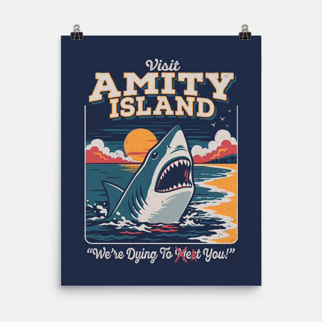 Visit Amity Island-None-Matte-Poster-Nemons