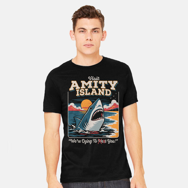 Visit Amity Island-Mens-Heavyweight-Tee-Nemons