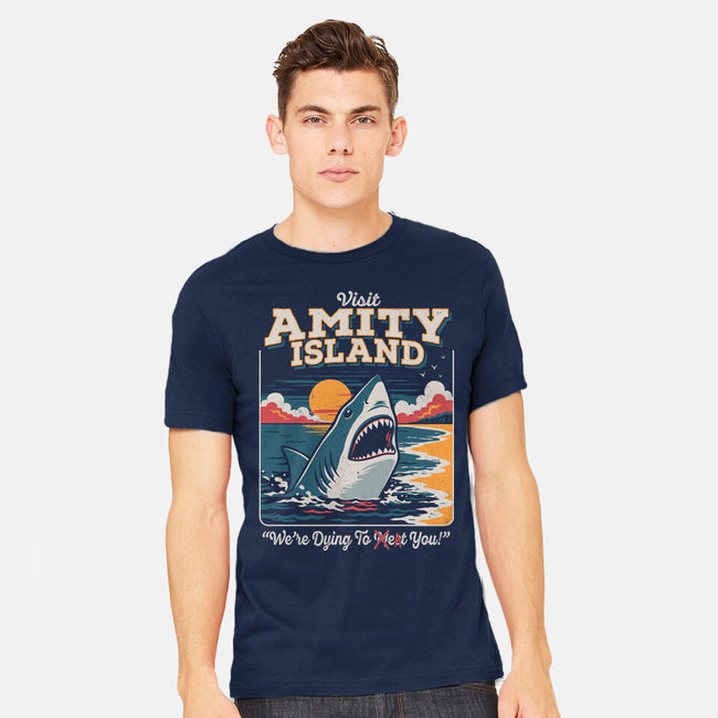 Visit Amity Island-Mens-Heavyweight-Tee-Nemons