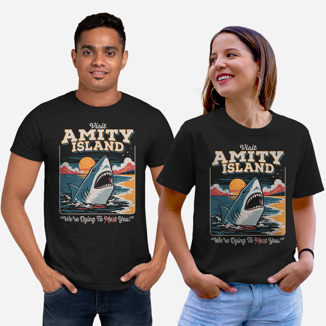 Visit Amity Island-Unisex-Basic-Tee-Nemons