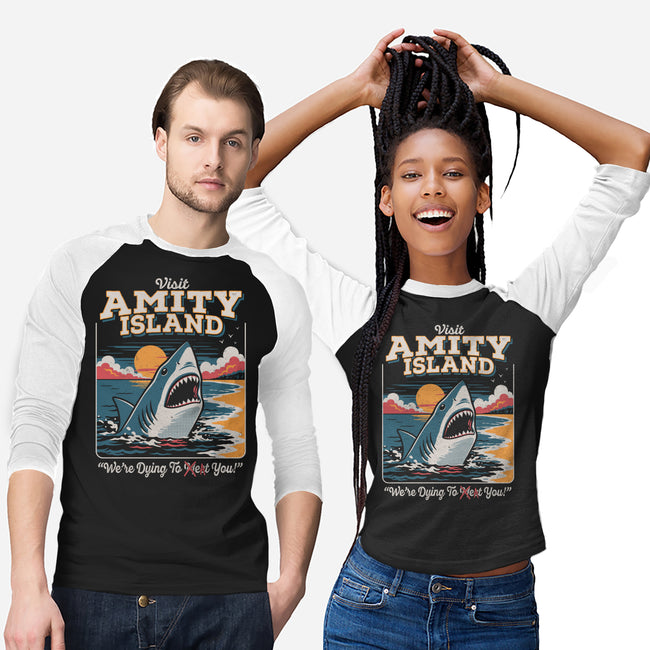 Visit Amity Island-Unisex-Baseball-Tee-Nemons