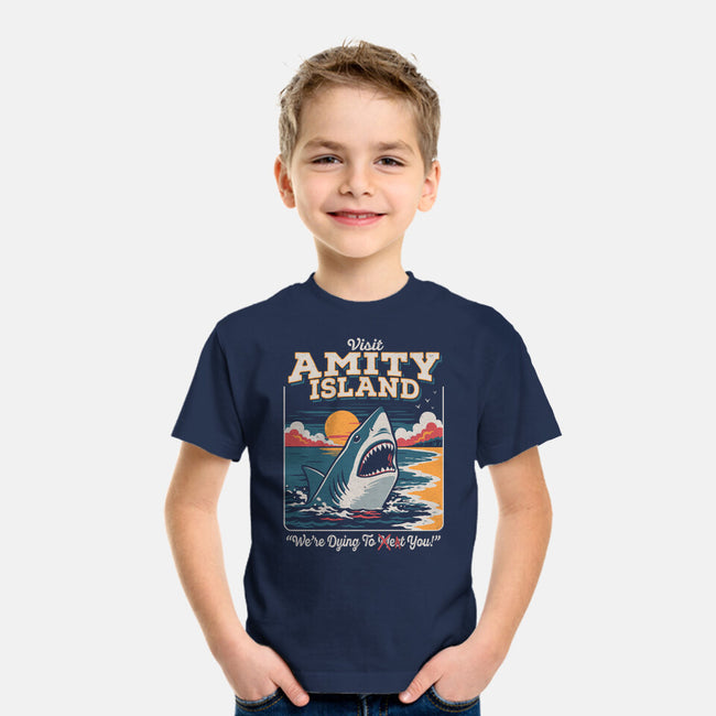 Visit Amity Island-Youth-Basic-Tee-Nemons