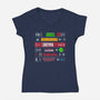 VHS Barker-Womens-V-Neck-Tee-Nemons