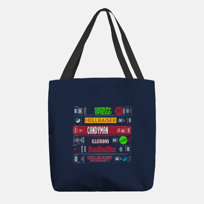 VHS Barker-None-Basic Tote-Bag-Nemons