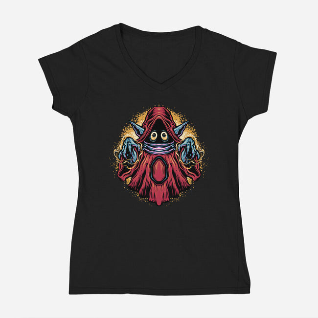 The Power Of Ancient Magic-Womens-V-Neck-Tee-glitchygorilla