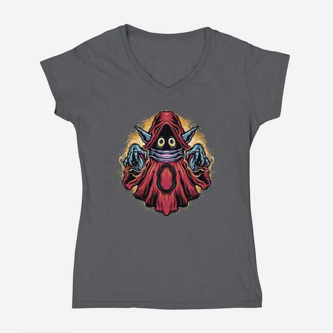 The Power Of Ancient Magic-Womens-V-Neck-Tee-glitchygorilla