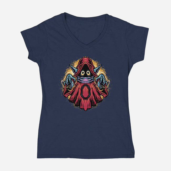 The Power Of Ancient Magic-Womens-V-Neck-Tee-glitchygorilla