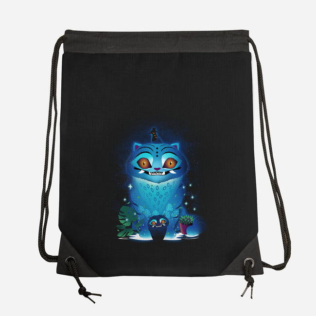 Derpy Tiger Landscape-None-Drawstring-Bag-dandingeroz
