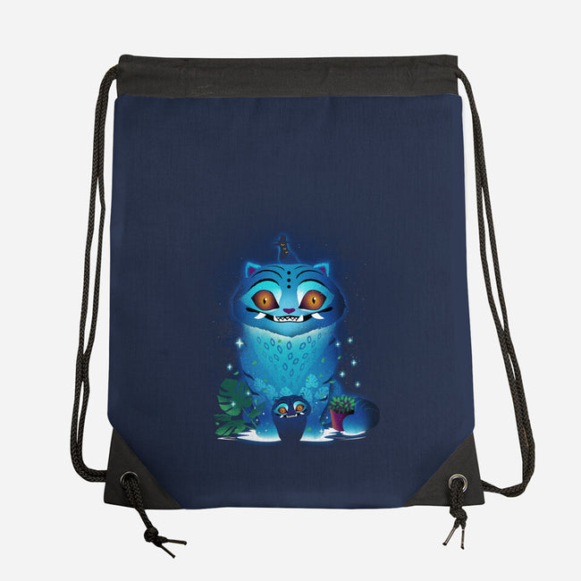 Derpy Tiger Landscape-None-Drawstring-Bag-dandingeroz